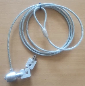 NEW GENUINE Kensington Laptop Security Cable Lock Silver Steel Wire 2 Keys - Picture 1 of 6