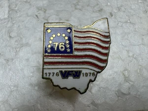 Vintage Sehr guter Erhaltungszustand Veteranen ausländischer Kriege 1976 Ohio Anstecknadel - Bild 1 von 7
