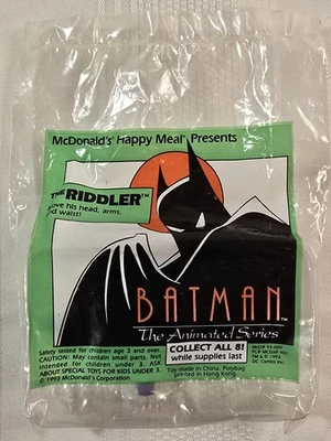 НОВЫЙ мультсериал McDonalds Happy Meal The Riddler Batman 1993 ЗАПЕЧАТАННЫЙ - Изображение 1 из 2