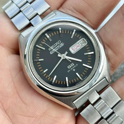 (SERVICED) 罕见 复古 1971 精工 5 Actus SS 25 珠宝 6106-7490 — 第 1/4 张图片