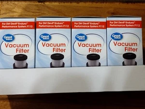 4-Pack Great Value F112 Filter Replacements for Dirt Devil Endura Vacuum #529925 - Picture 1 of 1