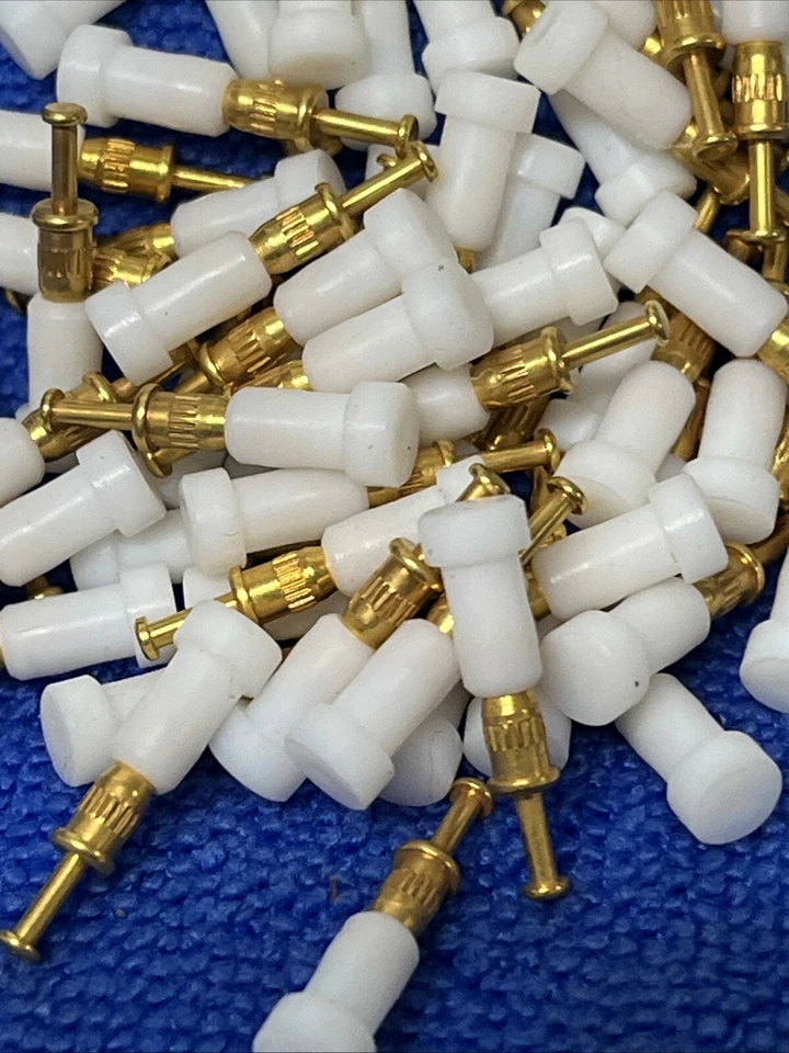 NORTHROP GRUMMAN ~ 860061-208 ~ WHITE AND GOLD TERMINAL, STUD (LOT OF 10) - Image 1 of 1