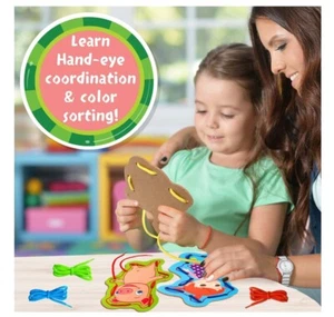 COCOMELON 12 pc. My First Lace Art Big Durable Play Figures Learning Fun New *0 - Picture 1 of 9