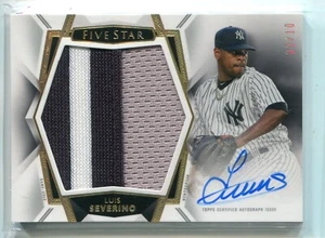 2018 Topps Five 5 estrellas Luis Severino parche gigante dorado reliquia autógrafo automático 2/10 - Imagen 1 de 1