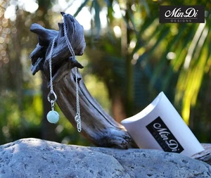 Collar/colgante de plata esterlina hecho a mano con amazonita. - Imagen 1 de 5