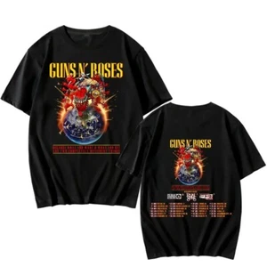 T-Shirt Guns N Roses 2025 Tour - Maglietta Streetwear Vintage Rock Band Y2K per Uomo e - Foto 1 di 11