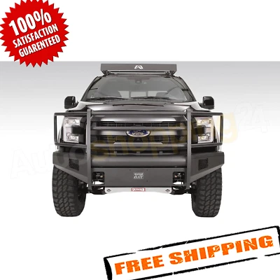 Fab Fours FF15-R3250-1 Black Steel Elite Front Bumper for 2015-2017 Ford F-150 - Imagem 1 de 2