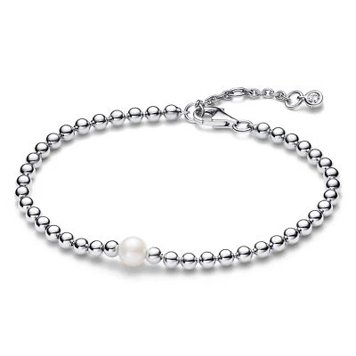 PANDORA Schmuck Damen-Armband Süßwasser-Zuchtperle & Kugeln Silber 593173C01 - Bild 1 von 3
