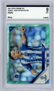 2021 TOPPS CHROME UCL PEPE RC AQUA 093/199 FR36 - Picture 1 of 2