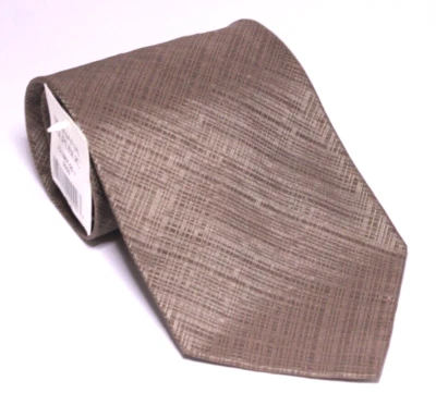BANANA REPUBLIC 100% Italian Silk Tie Men's Brown Geometric Necktie - Image 1 of 4