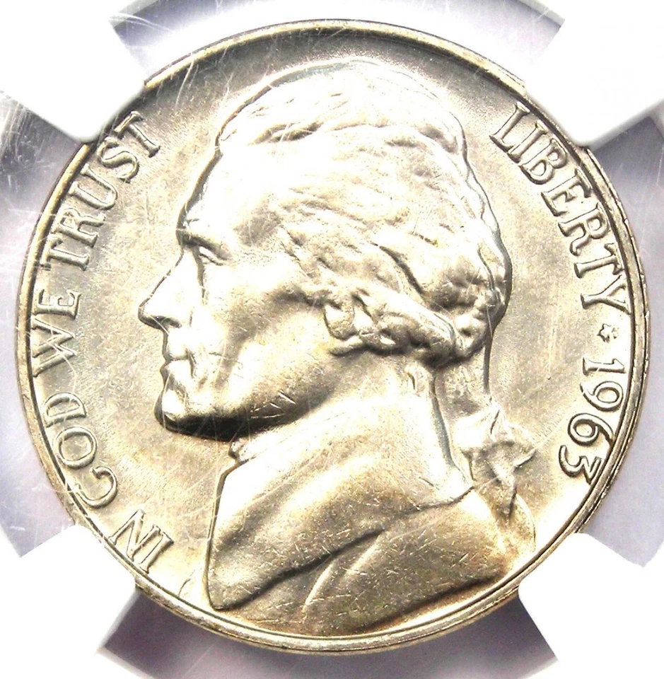 1963 Jefferson Nickel 5C - Certified NGC MS67 5 FS - Rare Grade - $4,500 Value! - Image 1 of 4