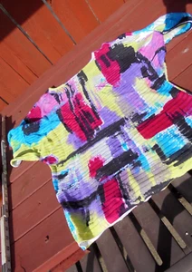 Alberto Makali buntes Top mit Perlenarbeit Akzenten auf der Vorderseite Gr. S - Bild 1 von 9