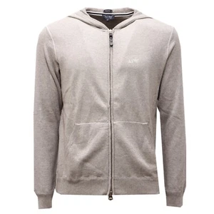 3355AF maglione felpa uomo ARMANI JEANS light grey cotton/wool sweater men - Picture 1 of 4