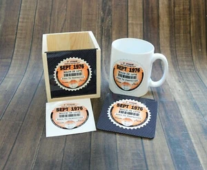Tax Disc Mug Coaster Sticker - Petrol Head - Personalised Gift 1995 - Picture 1 of 15