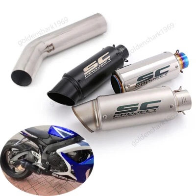 Pontas silenciadoras tubo de escape para Suzuki GSXR600 GSXR750 K6 K7 2006 2007 - Imagem 1 de 4