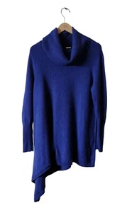 Chico’s Black Label Cashmere Blue Hi- low Sweater Size-M - Picture 1 of 4