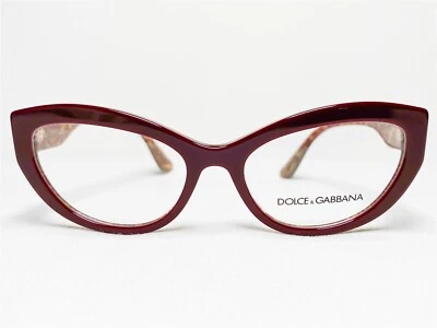 Новый Dolce & Gabbana DG3306 3205 женщин Бордо Cat глаз очки оправы 54/17 - Изображение 1 из 4