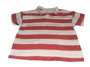 Carter Kids Boys 8/8 A Some Shade Of Red & White Striped Collared Polo - Picture 1 of 4