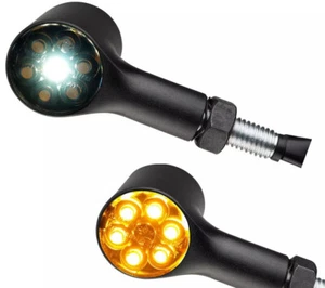 LED Motorrad Mini Blinker Bull Standlicht Positionslicht Blinkerleuchte schwarz - Bild 1 von 1
