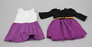 American Girl Puppenkleidung Paket 2 Outfits Teile Halloween Kleider lila schwarz - Bild 1 von 6