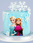 1x Elsa & Anna Cake Topper Edible Wafer Paper Birthday Party Frozen Disney Image