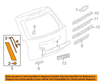 Sensor de maletero puerta trasera puerta levadiza Chevrolet GM OEM 10-16 Equinox 23239517 Foto 1 de 2