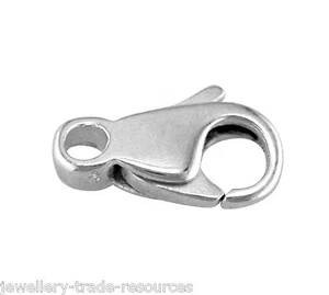 Platinum Carabiner Trigger Jewellery Lobster Style Clasp 9mm - Picture 1 of 1