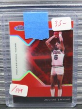 2005-06 Topps Finest Julius Erving Red Refractor #31/149 76ers