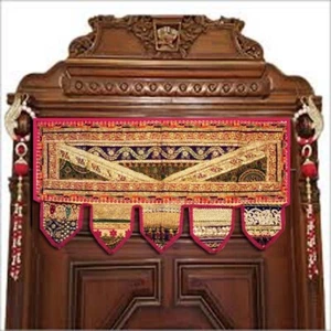 40" RARE SARI WINDOW DOOR VALANCE TORAN HANGING CURTAIN TAPESTRY GIFT FOR HER - Picture 1 of 7