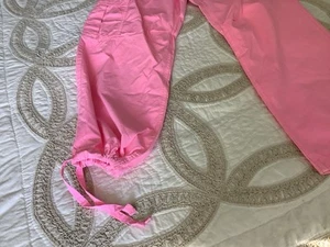 Aerie Pink Pants Size M, Cargo, Drawstring Waist & Cuff, 100% Crisp Cotton NWOT - Picture 1 of 13