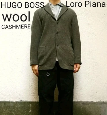 HUGO BOSS×Loro Piana Wool Cashmere Easy Jacket Green - Image 1 of 4