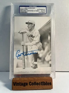 Leo Durocher Signed Vintage Photo Postcard PSA/DNA - Picture 1 of 2