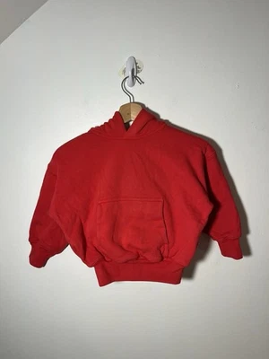 Kanye West YZY Gap Doble Capa Sudadera con Capucha Niños Unisex Talla XS (4-5) Rojo Peso Heay Foto 1 de 4