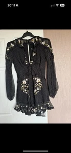 ASOS Design Black Dress Size 10 with Open Back Detail - Picture 1 of 11