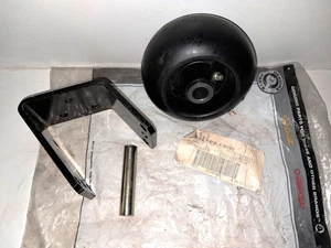 Cub Cadet Tank Mower Deck Gauge Wheel, Bushing and Bracket - Picture 1 of 7