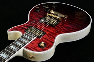 Gibson M2M 1968 Les Paul Custom 5A Quilted Maple Red Tiger Fade GLOSS with TV Wh - Picture 1 of 11