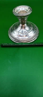 Vintage Sterling Reinforced with Cement Silver Plate Candle Holder - 1054 - Image 1 of 4