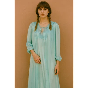 Vassarette Vintage Set 2 Pezzi Peignoir Accappatoio Abito da Notte Donna Taglia M Nuovo con etichette - Foto 1 di 18