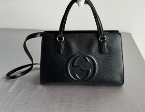 Gucci Soho 2 Way Black Pebble Calfskin - Picture 1 of 9