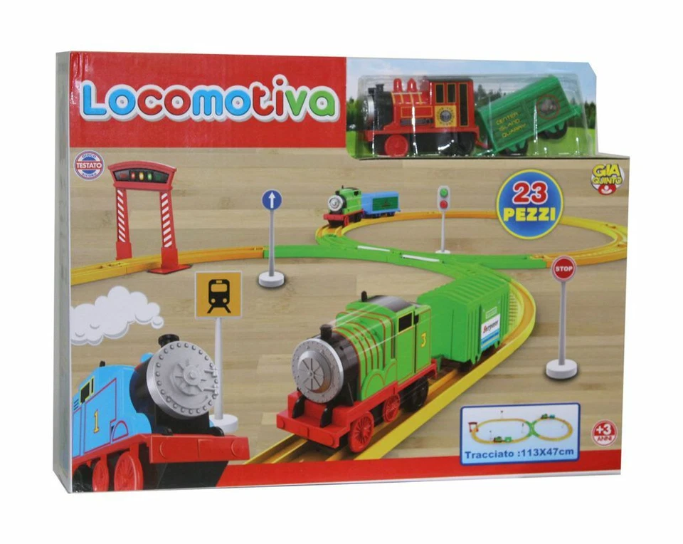 x Locomotiva 23 Pezzi Trenino Gioco Giocattolo Bambini sar - Immagine 1 di 1