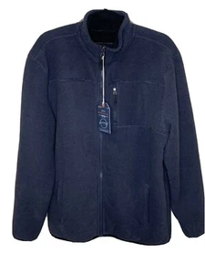 Original Waterproof Vintage Men’s L Sherpa Lined Full Zip Up Jacket Navy NWT - Picture 1 of 9