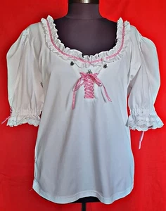 BLOUSE VINTAGE AUTHENTIC COUNTRY TRACHTEN OKTOBERFEST DIRNDL WOMEN:US14/EU42 - Picture 1 of 6