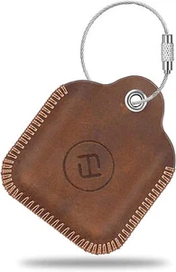 Genuine Leather Case for Samsung Galaxy SmartTag Anti-Scratch Protective Cover - Picture 1 of 14