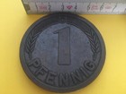 Medaille zu 1 Pfennig (BRD). Sonderprägung Freistaat Bayern.  Kupfer