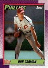1990 Topps Baseball Cards Don Carman Philadelphia Phillies #731