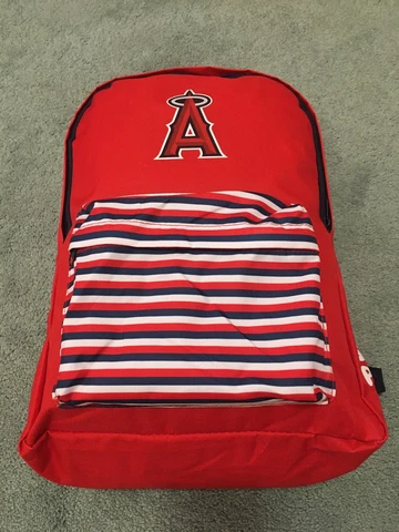 Angels Backpack San Diego Zoo Safari Park Red White Blue Outside Pocket Cover