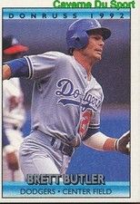 09 OF 36 BRETT BUTLER DODGERS DONRUSS CRACKER JACK BASEBALL CARD 1992