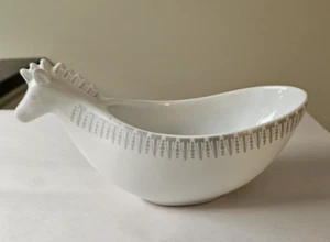 Jonathan Adler Happy Chic Zebra Bowl Trinket Dish White with Silver Pattern - Picture 1 of 6