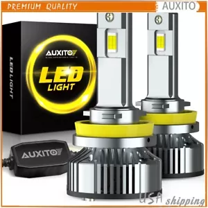 2PCS H11 LED Headlight Super Bright Bulb Kit HIGH/LOW Beam 6000K White Fog Light - Picture 1 of 12