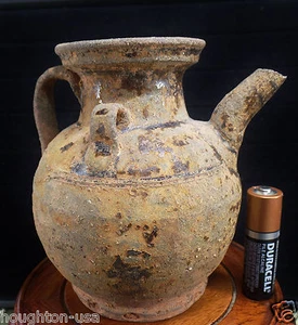 Alte chinesische Lied Dyn. Glasierter Steinzeug Weinkrug/Ewer. um 960-1279 n. Chr. - Bild 1 von 12